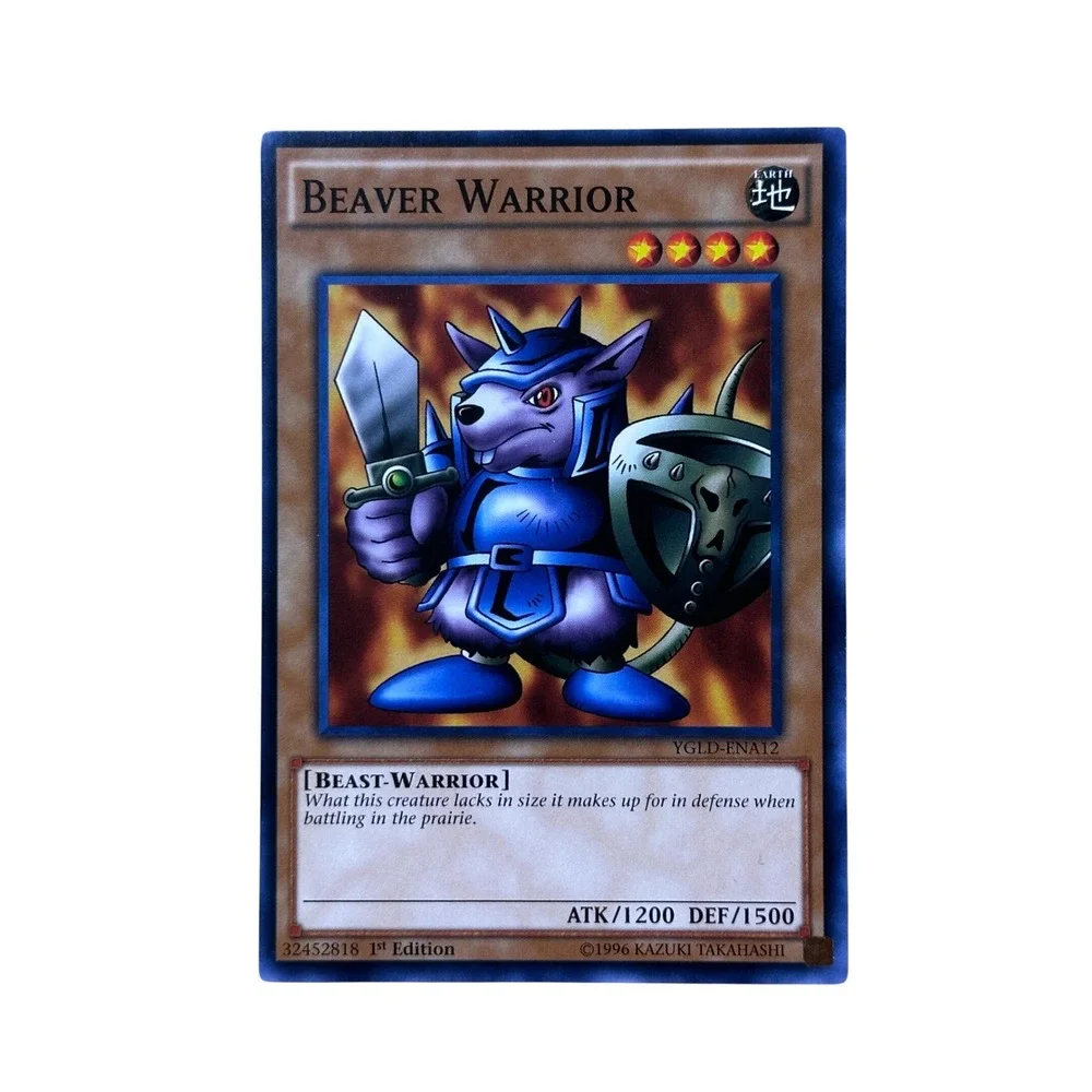Yu-Gi-Oh! Trading Card Beaver Warrior Unisex OS Brown YGLD-ENA12 1st Edition TCG